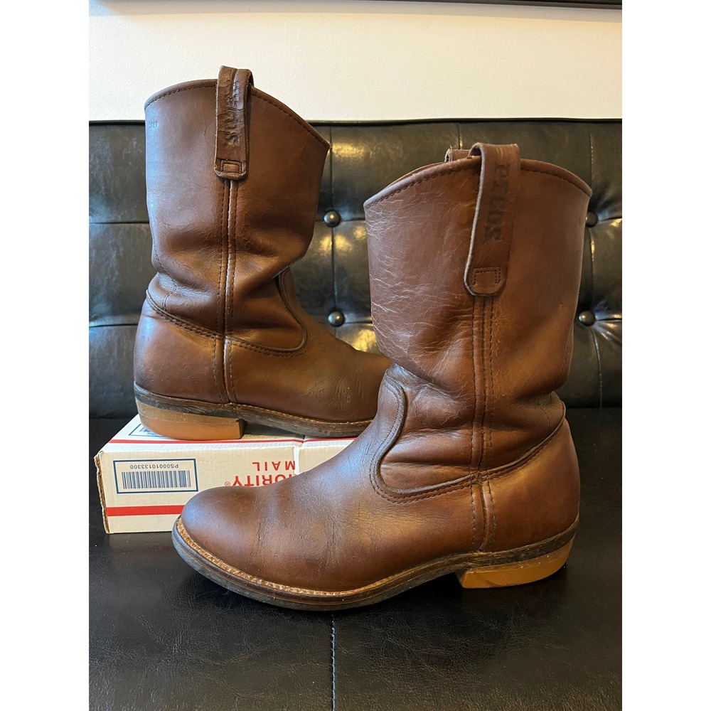 Vintage Red Wing Pecos Pull On Boots Brown